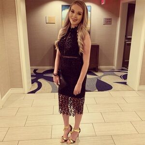 Bardot Black Sequin Midi Dress Size 6